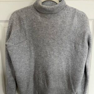 Athleta Gray Cashmere-Blend Turtleneck Sweater - Size XXS (Gently Worn)